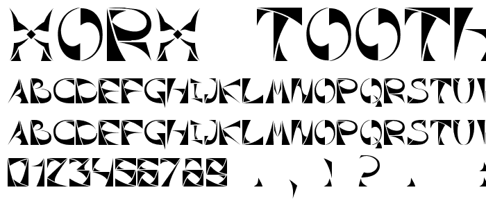 Xorx_Toothy Cyr font